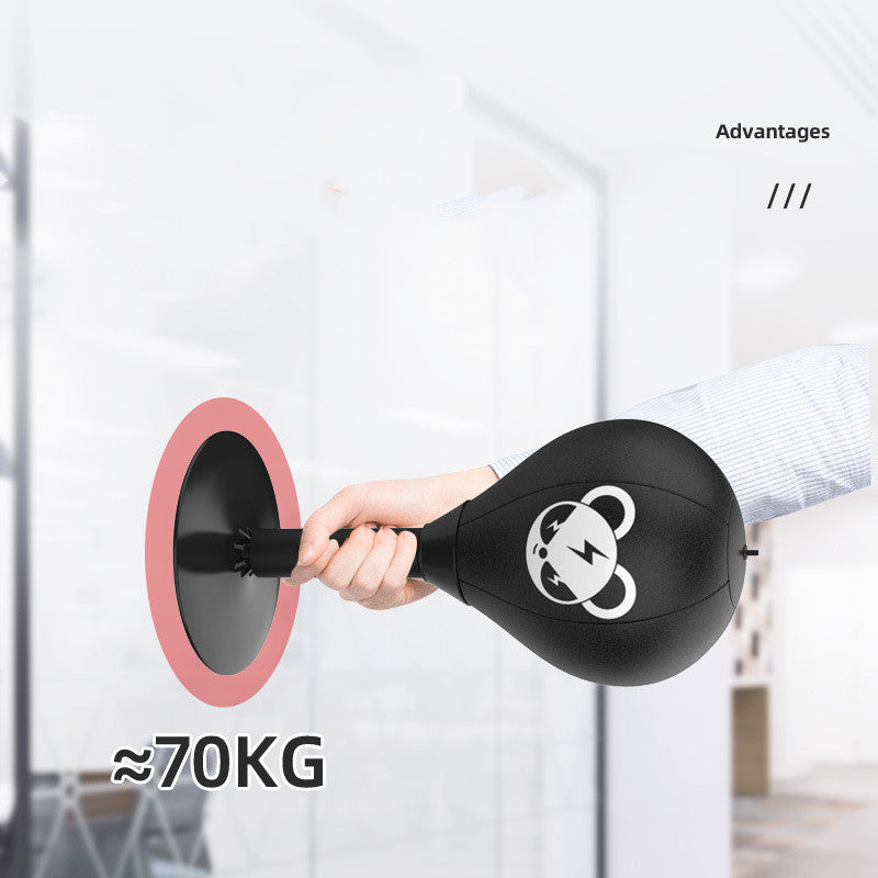 Adjustable Desktop Punching Speed Ball - Durable PU Leather, Stable Base (Monkey pattern and Kids Boxing Gloves)