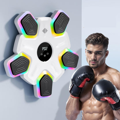 Bluetooth Music Boxing Machine - 4 Modes 9 Speeds Colourful Lights - Only Machine Black